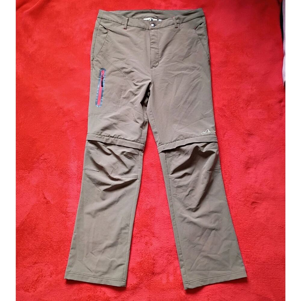 Mens Quick Dry Convertible Hiking Pants Size M Zipper Pockets American Outback